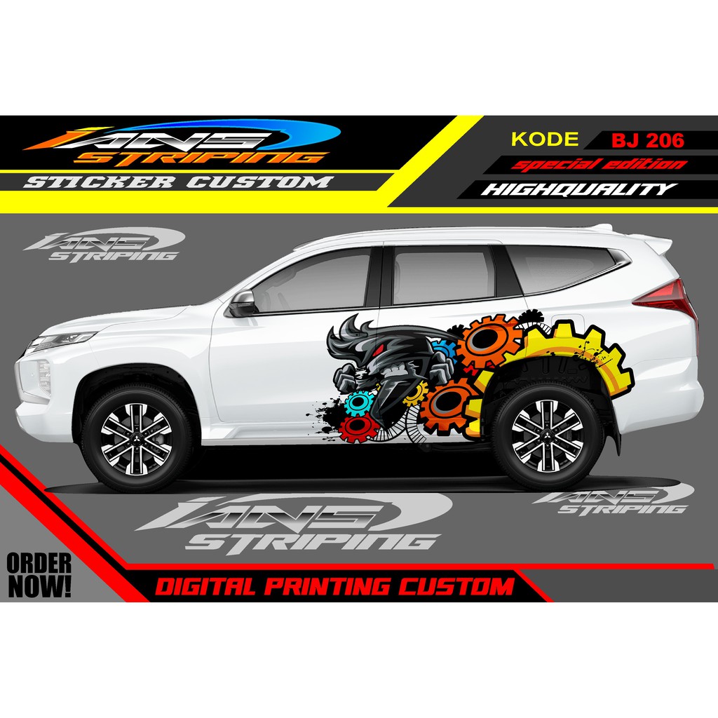 STICKER MOBIL PAJERO, TOYOTA FORTUNER