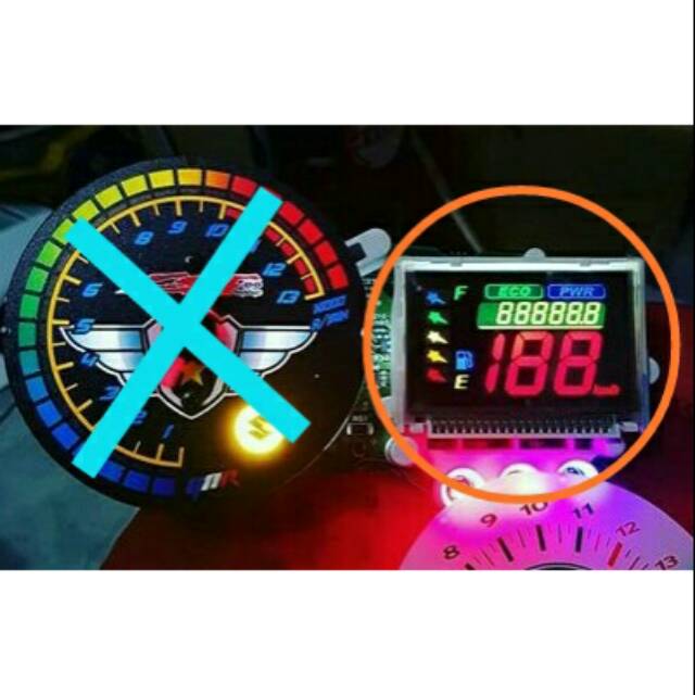 Suzuki Satria Fu Stiker Sticker Spedometer Spedoometer motif indiglow