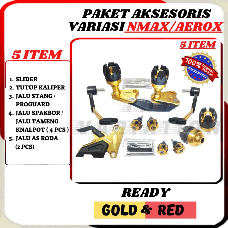 Paket 5 Item Aksesoris Variasi Motor Nmax Old - Nmax 2020 - Aerox 155