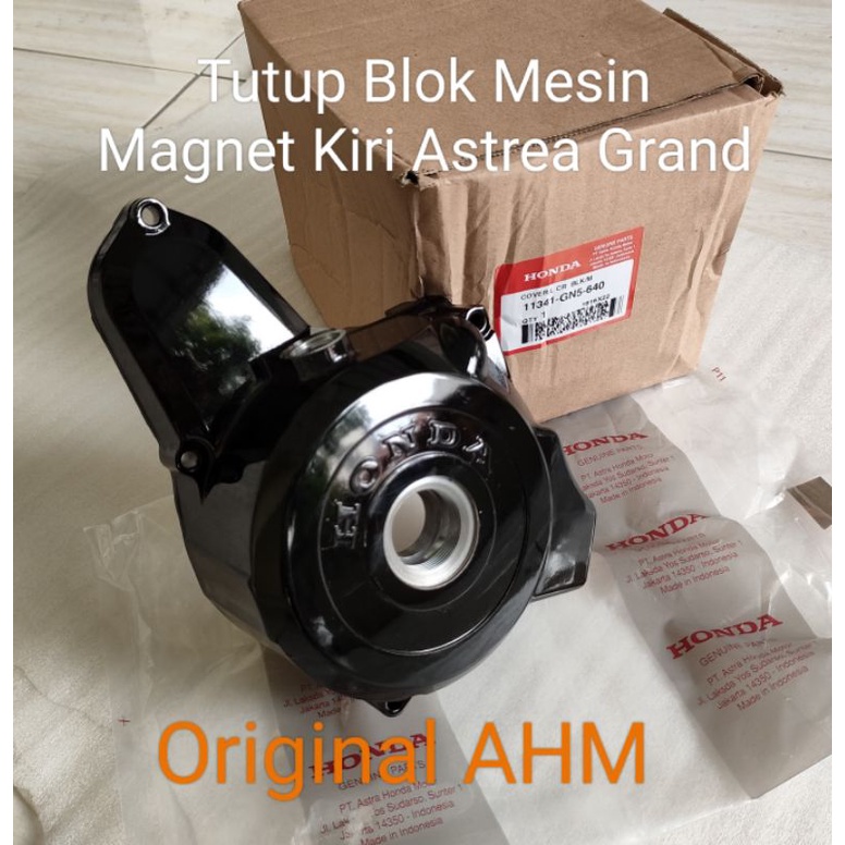 Tutup Blok Mesin Magnet Kiri Hitam Astrea Grand Ori AHM 11341GN5640