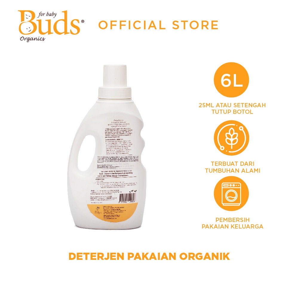 Castle - Buds Organics Baby Safe Laundry Detergent - Deterjen Laundry Pembersih Pakaian Bayi dan Anak