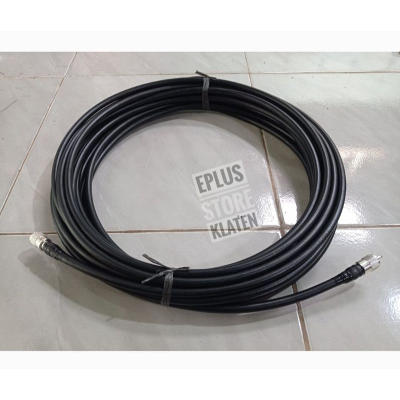 Kabel Pemancar HT RIG siap pakai RG8 20m sudah terpasang konektor high quality