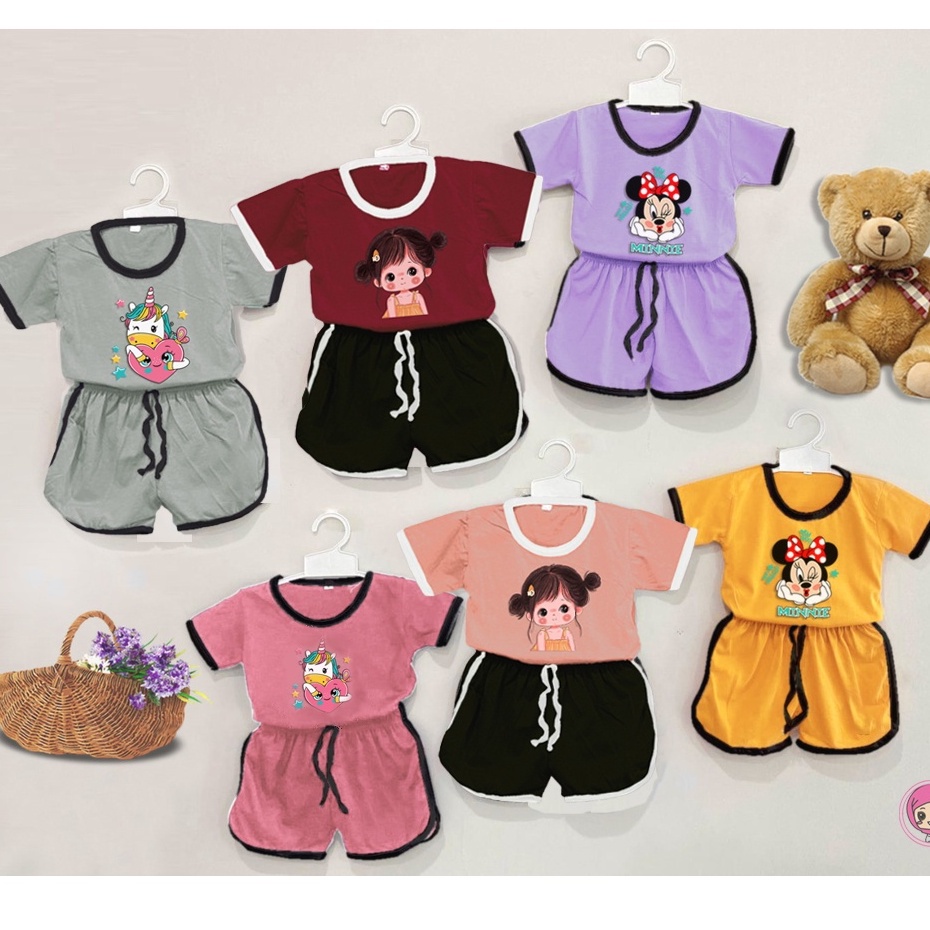 [PROMO-COD] Setelan Playset Chupa Chup Karakter Pakaian Anak Karakter Baju Anak Karakter Diva Chupa 