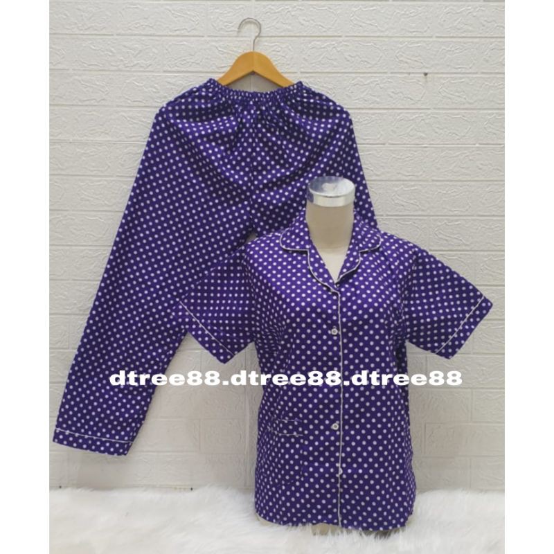 Dtree . baju tidur piyama cp dewasa karakter.piyama dewasa murah baju tidur cp karakter-Polkadot ungu