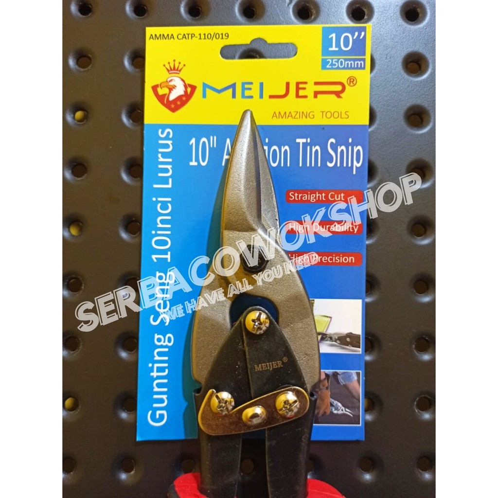 Meijer Gunting Hollow Baja Ringan Gunting Seng 10 Inch Aviation Snips Termurah Berkualitas