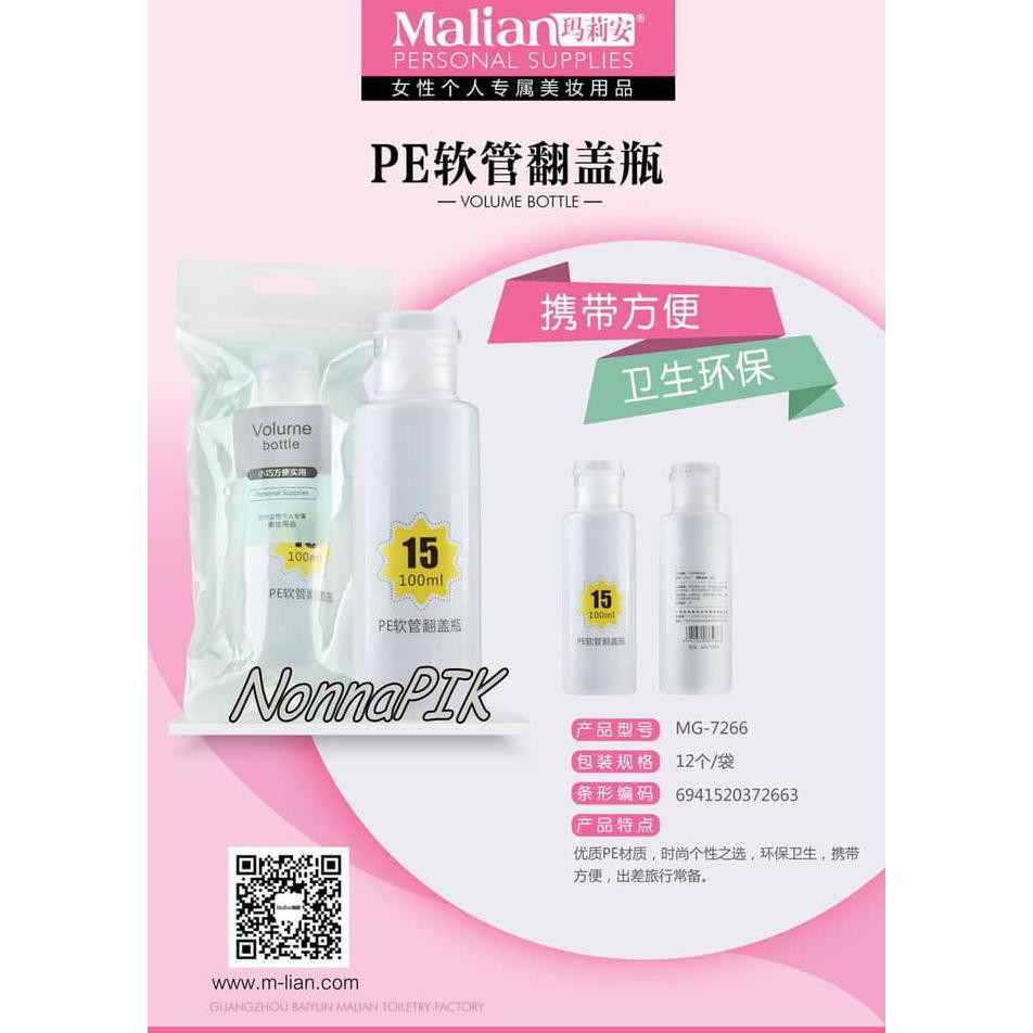 BOTOL PLASTIK FLIPTOP U002F BOTOL SABUN U002F BOTOL LOTION MALIAN