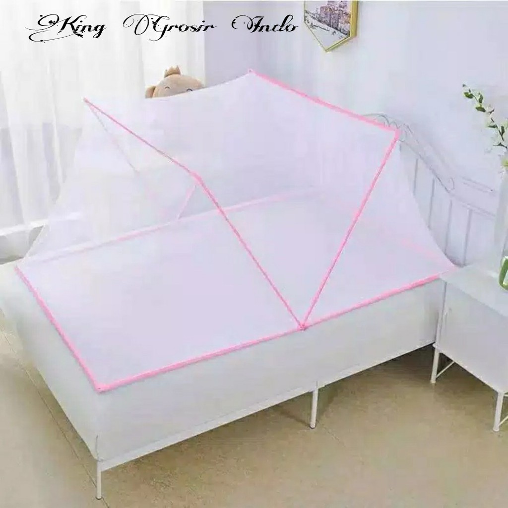 Kelambu Kotak Lipat Ukuran 100cm 135cm dan 160cm / Kelambu Tidur Anti Nyamuk