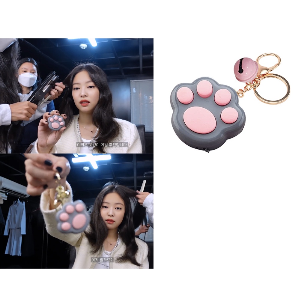 READY OFFICIAL BLACKPINK JENNIE Mini Cat Paw Game Keychain LED Electronic Memory Games Fidget Toy