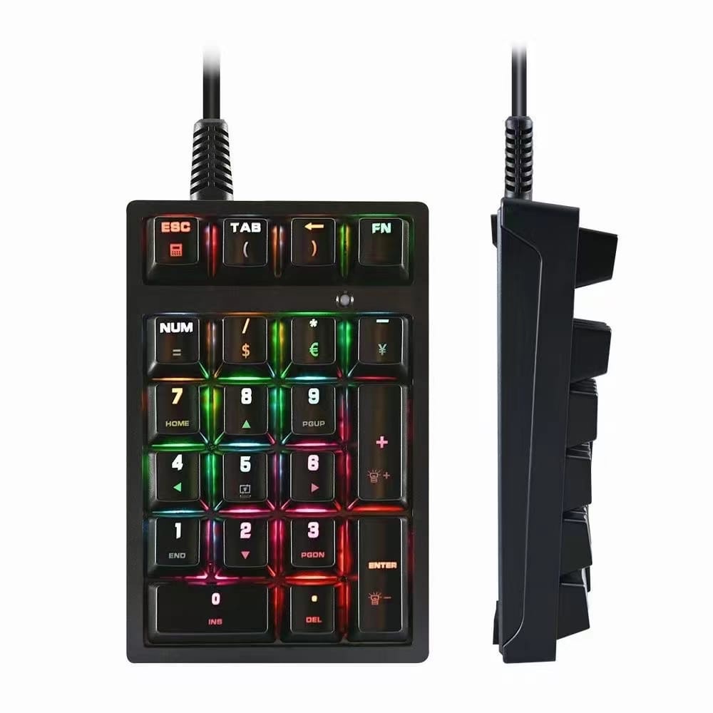 Numeric Keyboard Mechanical Backlight RGB USB Mechanic Keypad Numpad