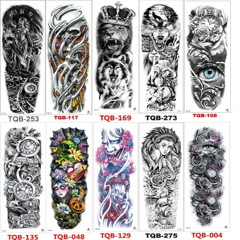 tatto Temporary tahan lama tidak mudah luntur / tatto temporer / tato full lengan