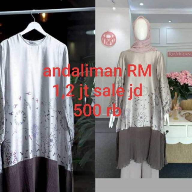 READY New sale 70% andaliman tunik SIZE S ria miranda