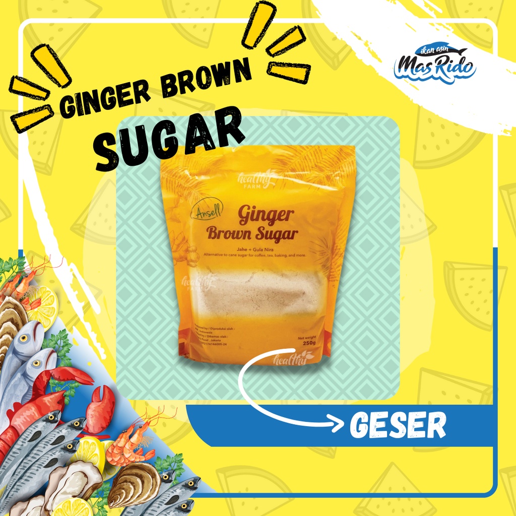 

Ginger Brown Sugar Jahe Gula Merah Bubuk Nira Kelapa Jahe 250g Ansell