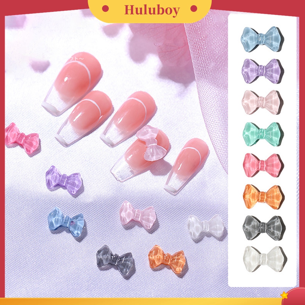 Huluboy Huluboy♡ 10pcs / Kantong Berlian Imitasi 3D Untuk Dekorasi Nail Art