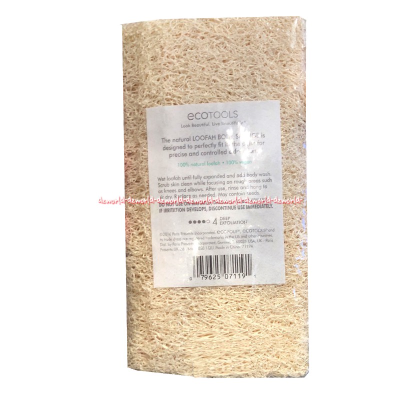 Ecotools The Natural Loofah Body Sponge Sikat Scrub Mandi Bahan Sabut Gosok Pipih Eco Tools Ecotoo