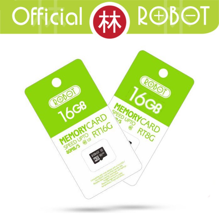 Robot Memory Card Storage 16GB Class 10 Micro SD TF with Package