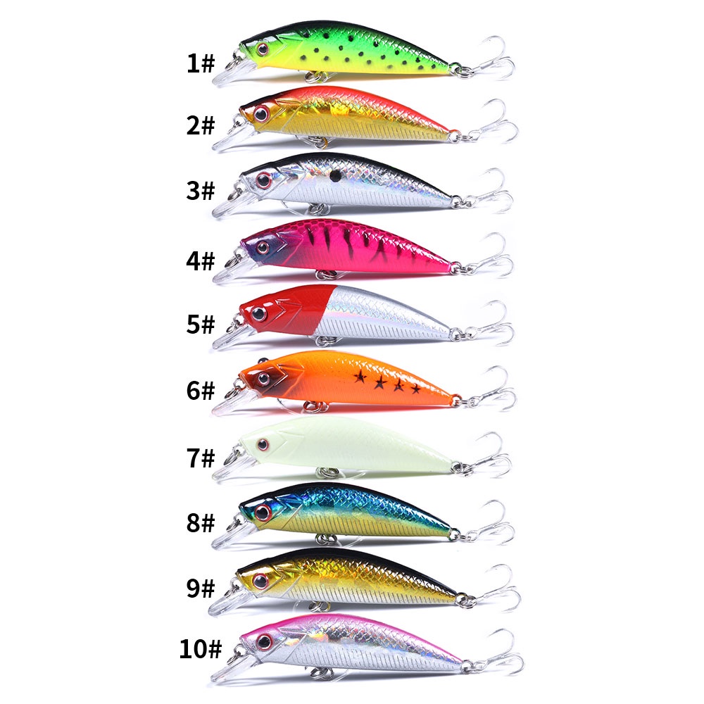 Hengjia 5pcs / Set Umpan Pancing Ikan Minnow Imitasi Transparan 6cm / 6g