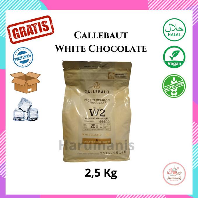 

Callebaut White Chocolate Couverture Kemasan Asli 2,5kg