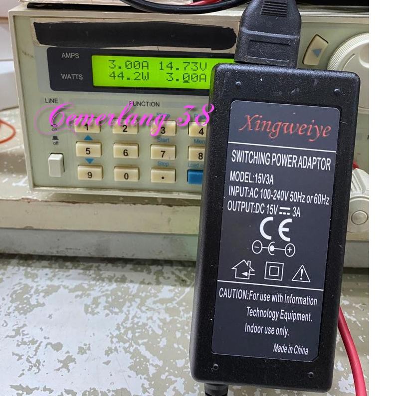 Terlaku, AC DC Charger 15V 3A 45W Switching Adaptor 15 V 3 A 45 W Power Supply 15 volt 3 amper 45 w