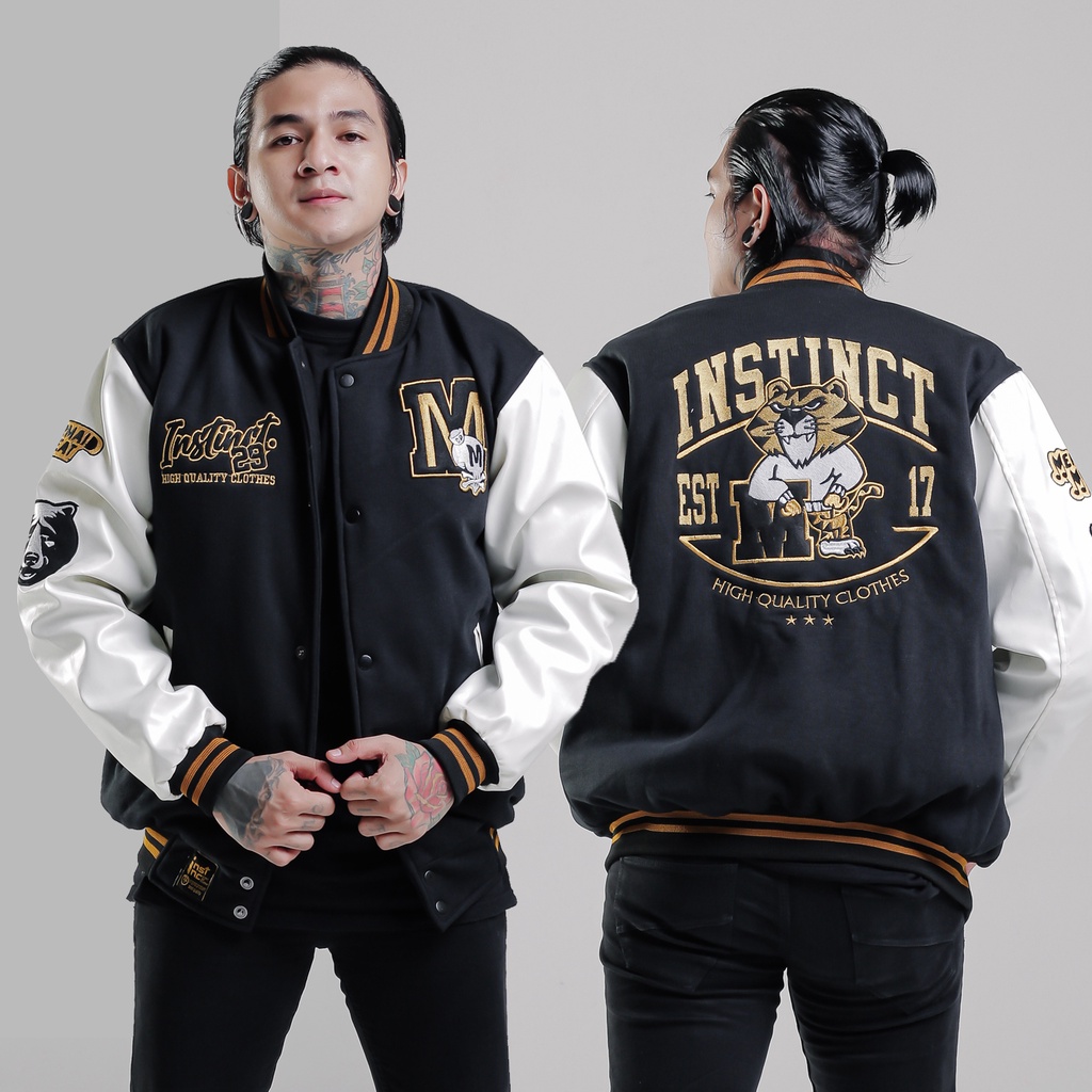 JAKET BASEBALL VARSITY FULL BORDIR BRANDED INSTINCT ~ jaket pria