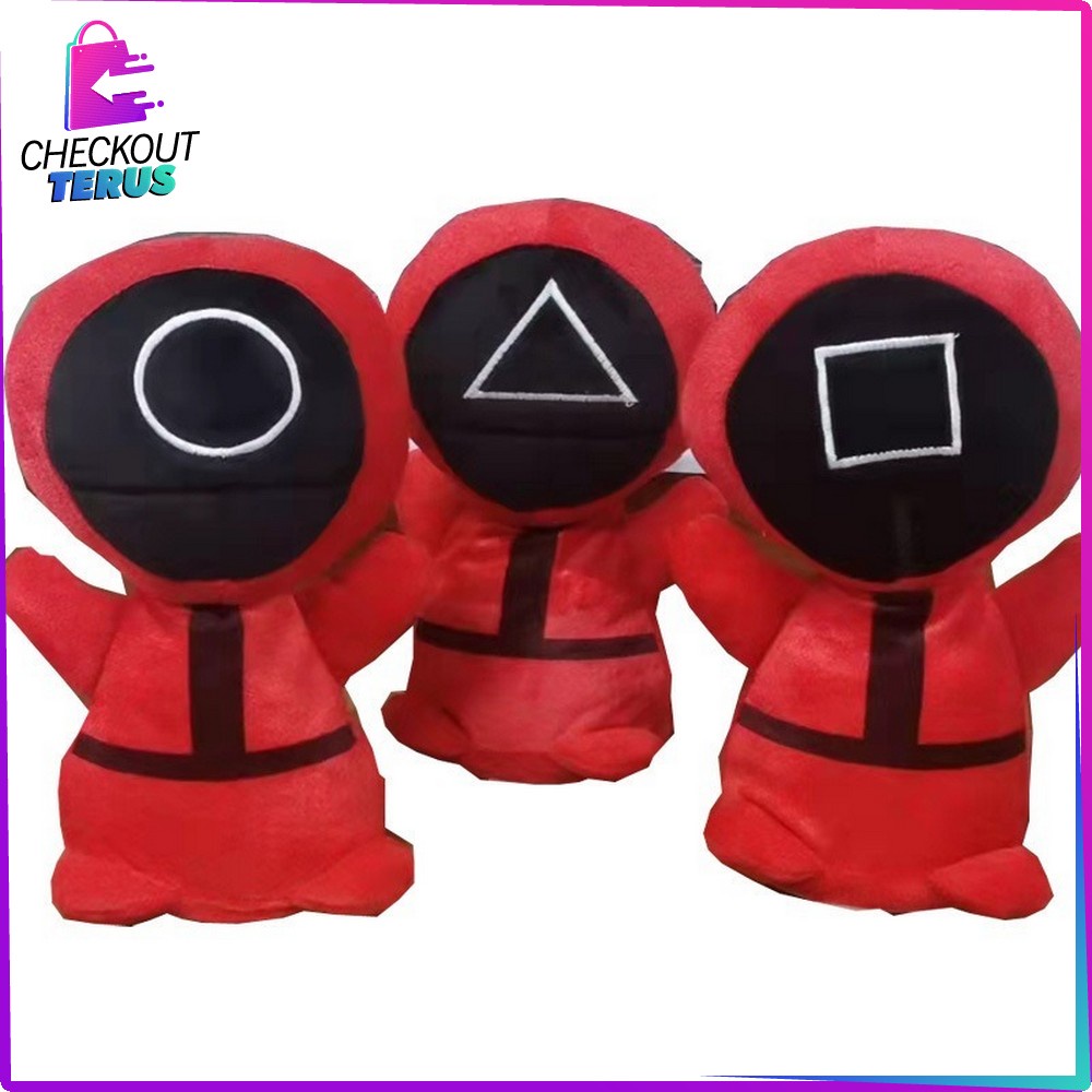 CT M208 Boneka Squid Game Goyang dan Bisa Bicara Rekam Suara Boneka Menari Joget Putar Ada Lampu Musik Boneka Mainan