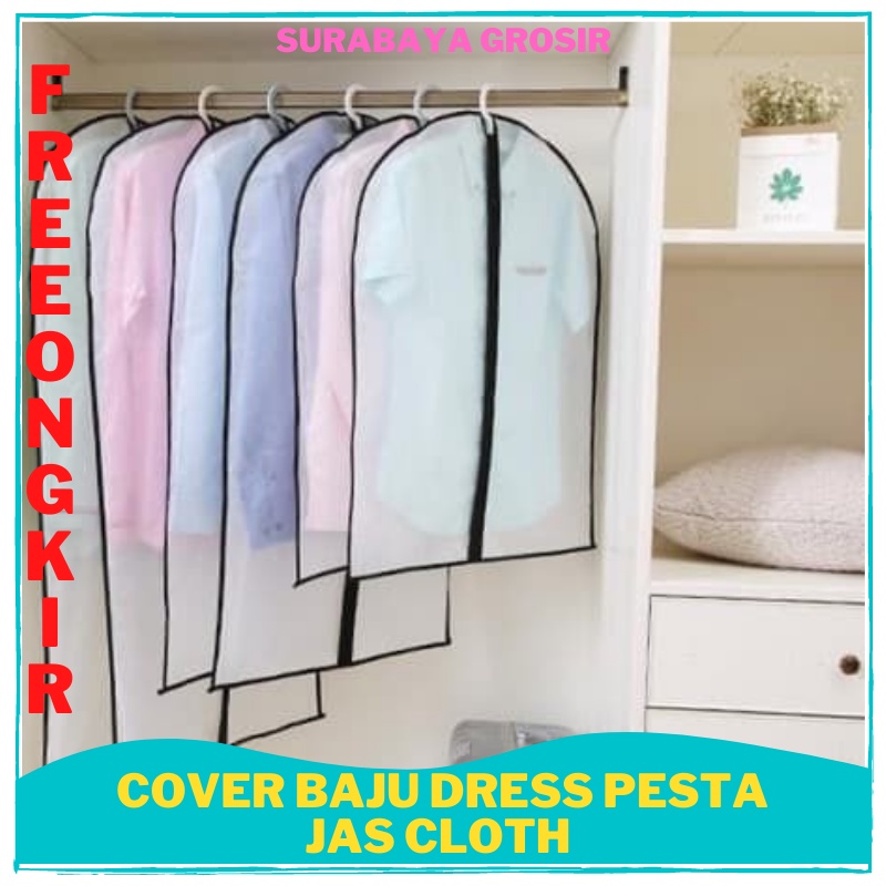 Cover SARUNG PELINDUNG Baju Dress Pesta Jas Cloth Pakaian wedding gaun laundry Celana MAHAL AWET MUR