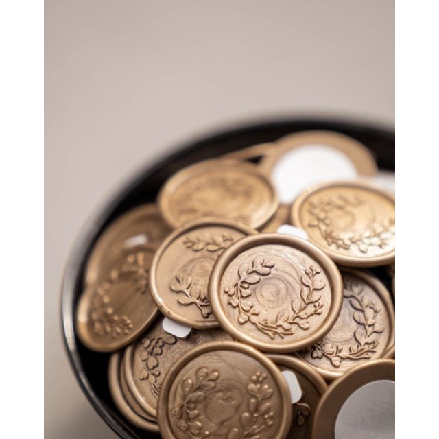 

wax seal coin • ready stock • tanpa minimum order • praktis tinggal tempel