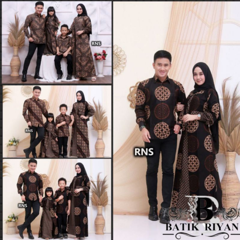 Batik Couple Keluarga Terbaru Baju Muslim Pasangan Ayah Ibu Dan Anak Set Pakaian Couple Keluarga Mod