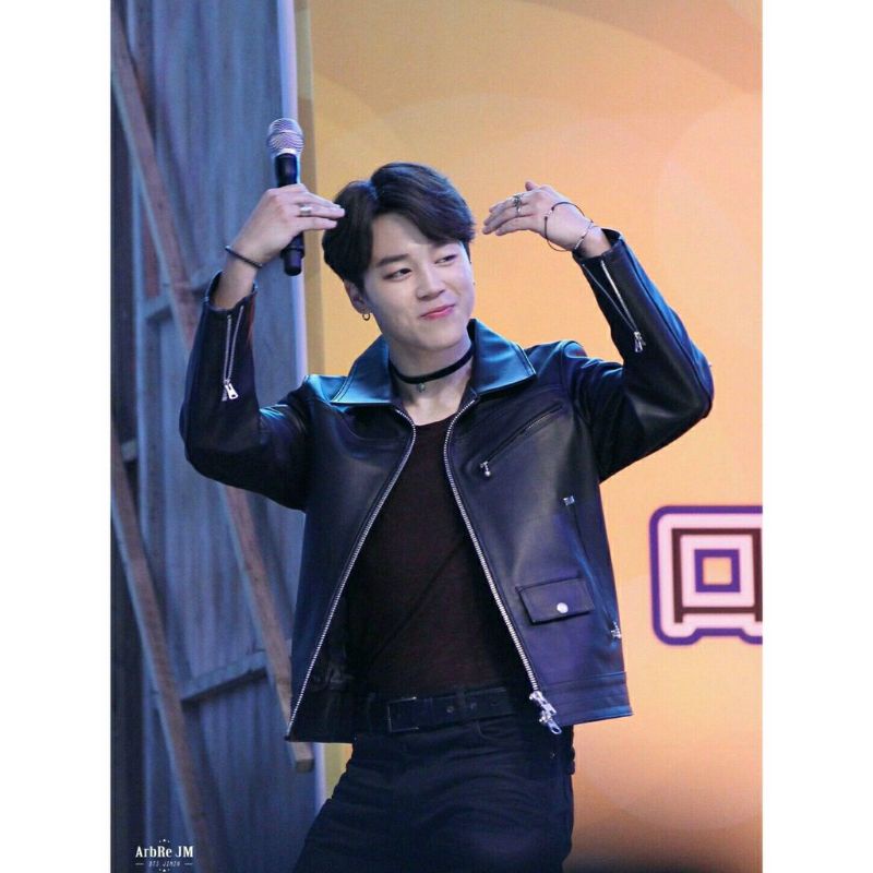 Jaket Kulit Jimin BTS Army Leather Jacket Pria Wanita Jumbo
