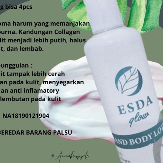 () PUSAT ORIGINAL ESDA GLOW HANDBODY LOTION PINK