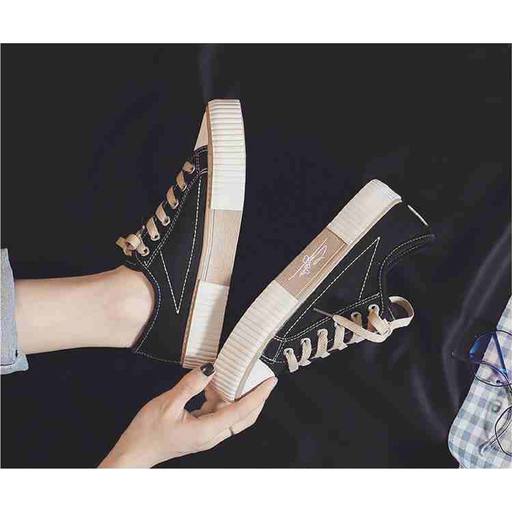 Sepatu Sneakers Canvas Wanita Sepatu Fashion Terlaris Sneakers kasual Unisex Free Box