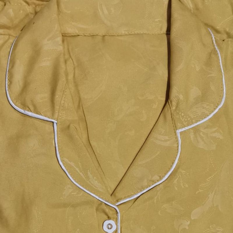 Dtree . baju tidur piyama pp embos.piyama pp embos dewasa katun eropa-kuning