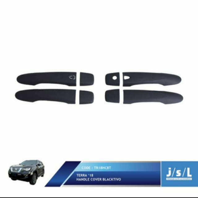 Cover handle mobil Nissan Terra 2018 Chrome Hitam  jsl