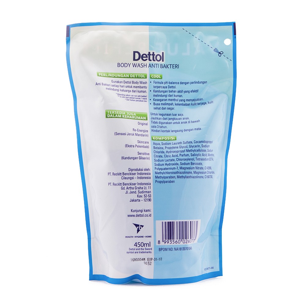 Dettol Sabun Mandi Cair Cool - Paket Hemat Keluarga