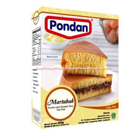 Pondan Martabak Manis Tepung Kue Instant Praktis Membuat Martabak Siap Pakai Cake Mix Pon Dan