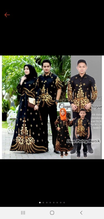 Batik Couple Keluarga Sania Ruffle Ori Ndoro Jowi Dnt
