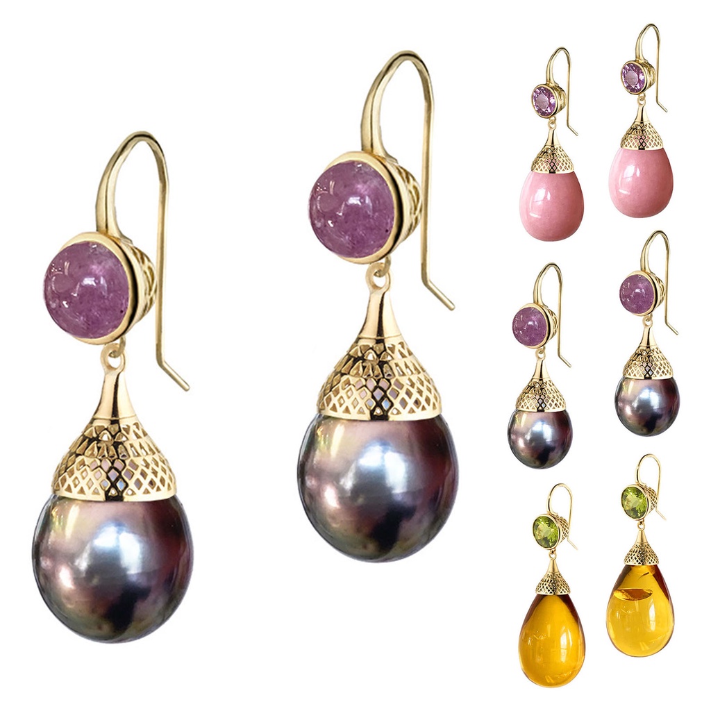 Hu Hu Hu Hu Hu Alat Bantu Pasang Kacamata♡ 1 Pasang Anting Juntai Bentuk Tetesan Air Simetris Transparan Gaya Retro Untuk Wanita