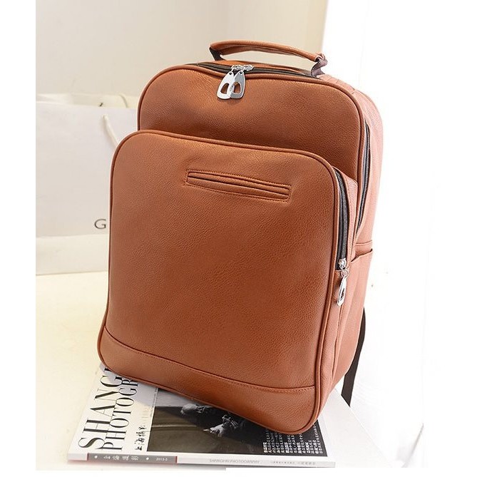 Unik Tas Ransel Bagpack Bag Pack Coklat Kayu Tua Pria Wanita Korea Import Berkualitas