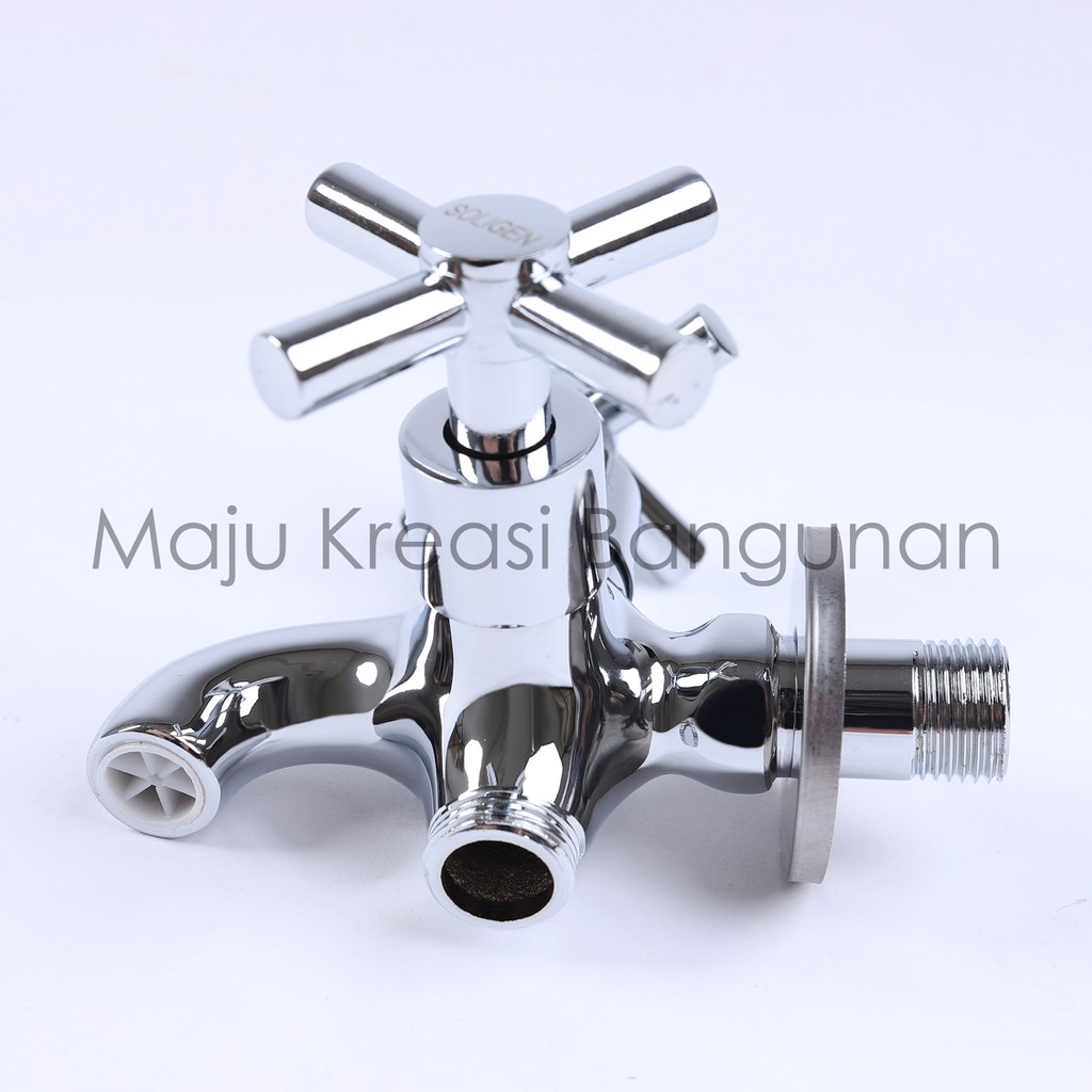 Kran Cabang SOLIGEN Kuningan YG505 YG 505 Keran Air Tembok Shower Double