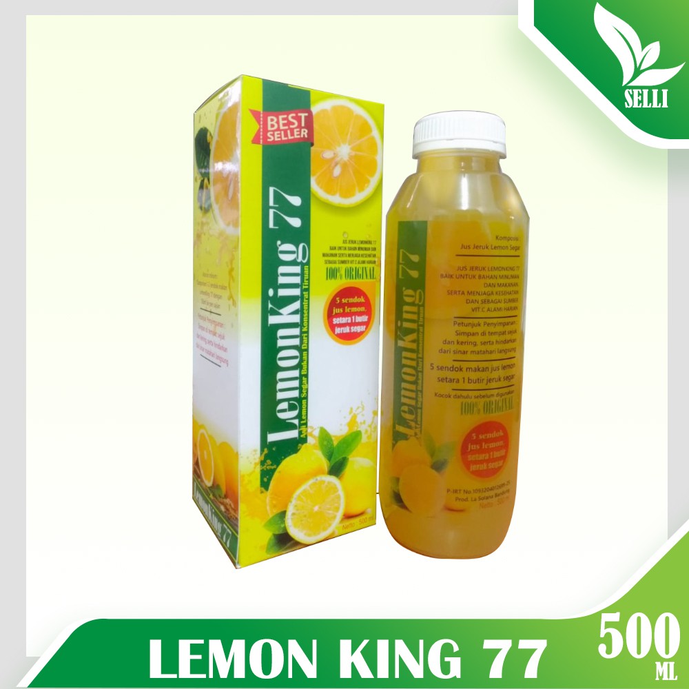 

Sari Lemon Asli Lemon King 77 Minuman Kesehatan Alami Kemasan Baru (New)