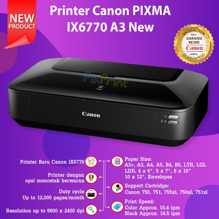 Printer Canon PIXMA iX6770 ix 6770 New Printer A3 ix6770