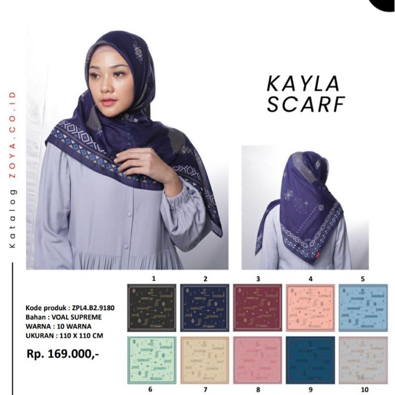 kerudung hijab segiempat kayla scarf zoya