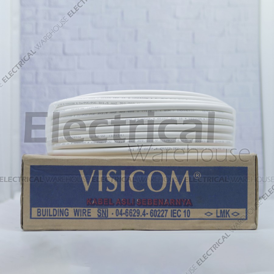 Kabel Listrik NYM 3x1.5mm2 VISICOM 50 Meter SNI (3x1.5 3x1,5mm 3x1,5) 50M