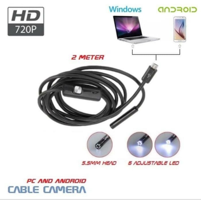 Endoskop Endoskopi Endoscope Camera Android And PC Waterproof