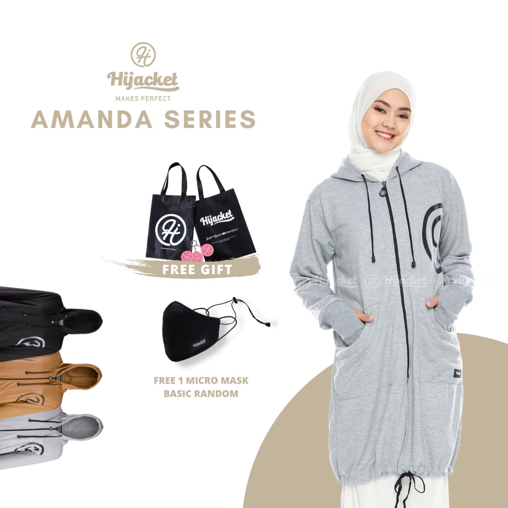 ✅Beli 1 Bundling 3✅Hijacket Original AMANDA Series Jacket Hijaber Jaket Wanita Muslimah Azmi Hijab No 1 Indonesia Hijaket Jaket Hijab Hijaber Tebal Hangat Premium Jaket Musim Dingin