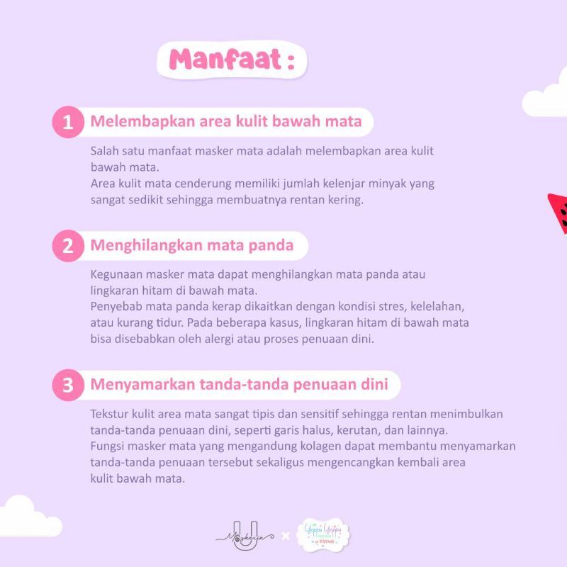 READY BPOM Watermelon Collagen Lip mask Yeppu &amp; Collagen Eye Mask Yeppu