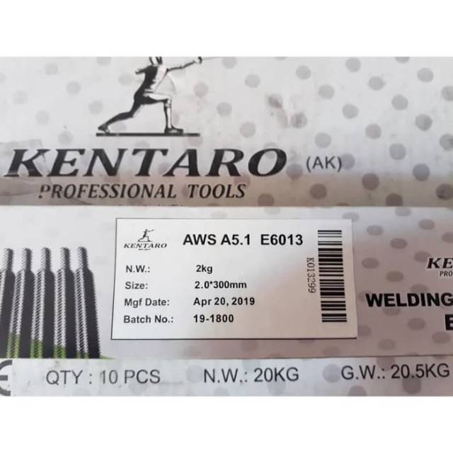 Kawat Las Listrik 2mmx300mm Welding Electrodes Kentaro 2kg