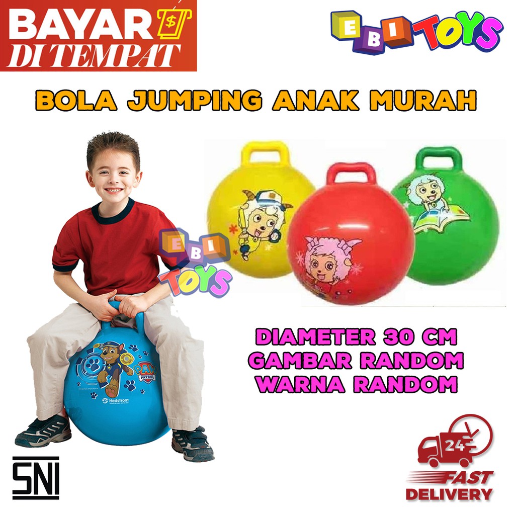 MAINAN BOLA JUMPING BOLA LONCAT BOLA KARET ANAK Ukuran Besar 30 CM