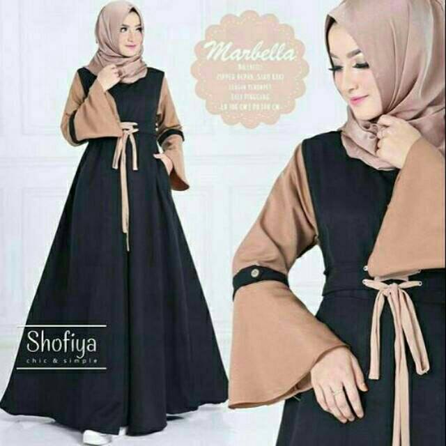 Gamis Balotelli Marbella / kerut zipper Busui Resleting Long dress balotellipremium tali