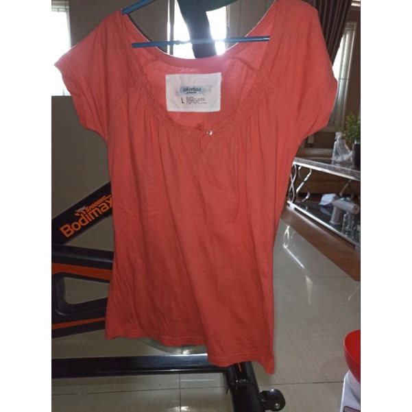 kaos pink colorbox preloved/bekas