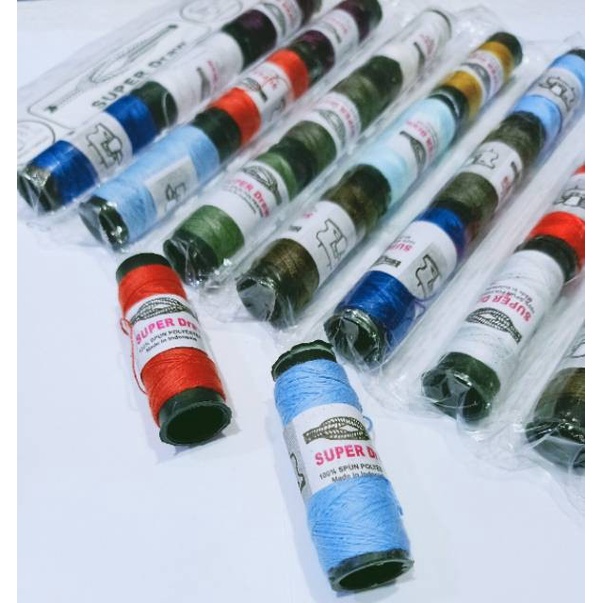 BENANG JAHIT TANGAN LEMBARAN PER PCS WARNA RANDOM / BENANG JAHIT KUAT ANTI RETAS LUSINAN ISI 12 PCS